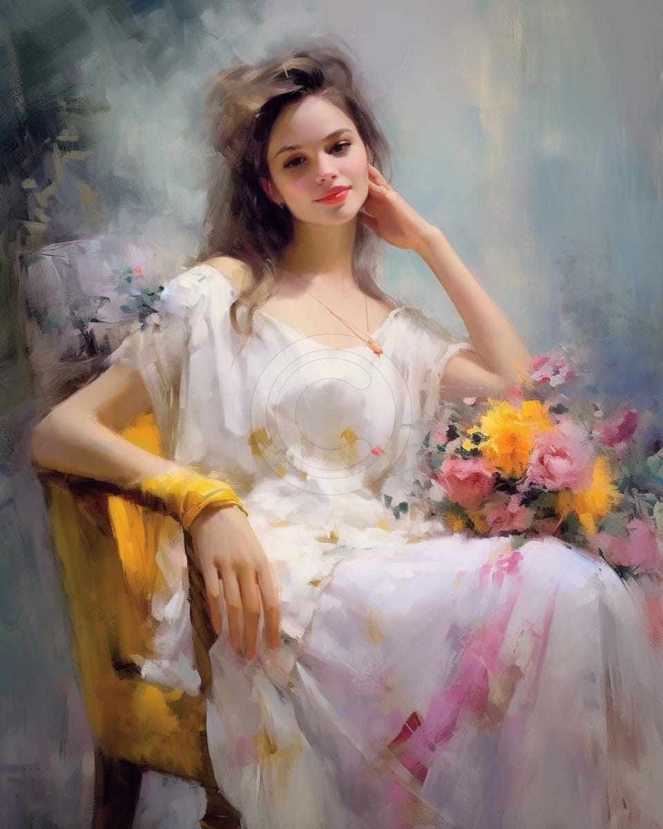 Beautiful Romanticism Woman Portrait