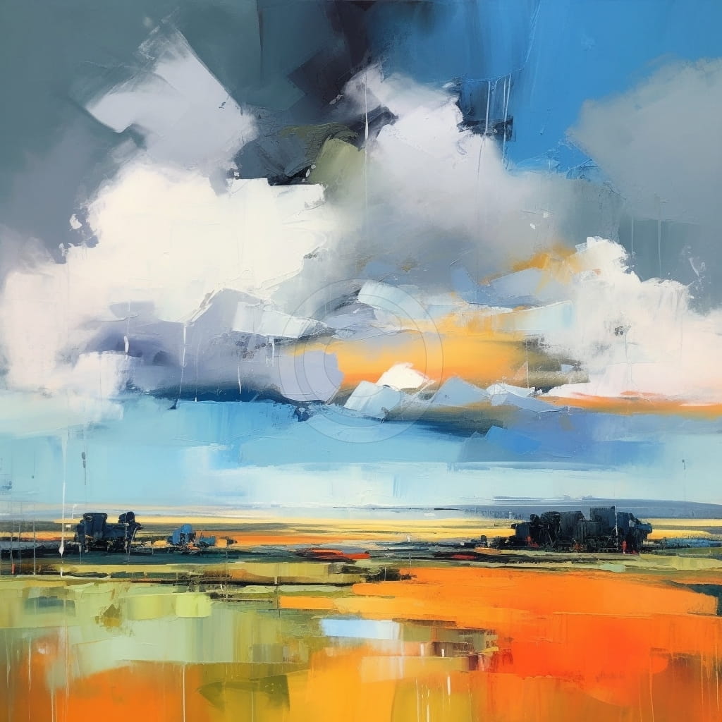 Abstract Cloudy Landscape