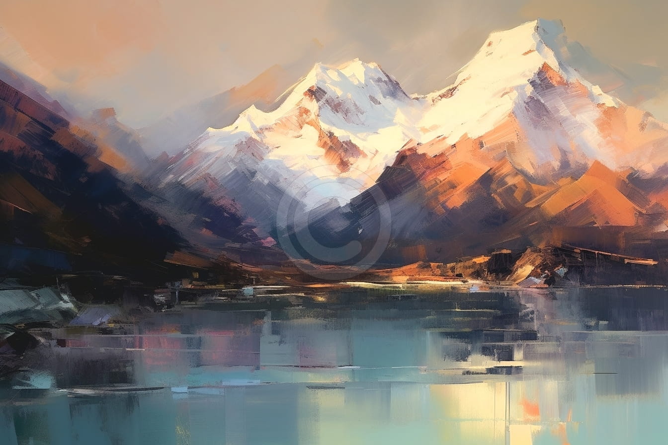 Abstract Mountain Landscape
