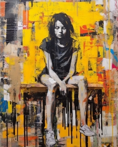 Yellow urban portrait