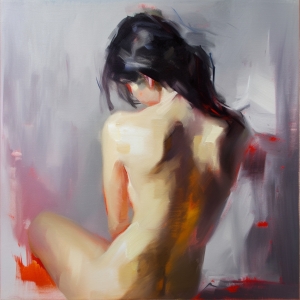Abstract Nude Portrait Sitting