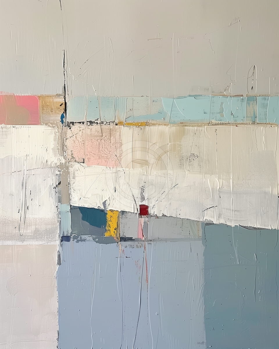 Bloques Neutros con Toques Rojos y Amarillos