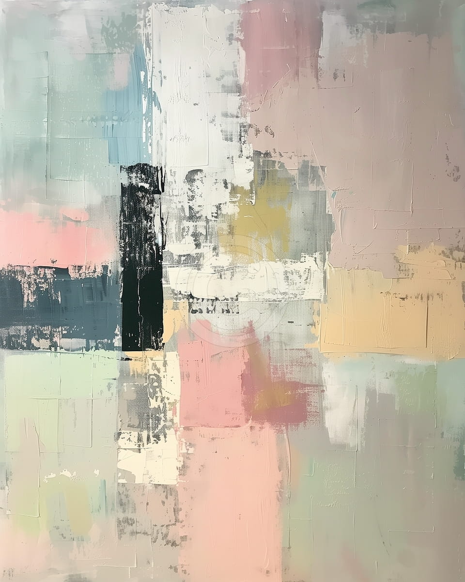 Blocchi neutri con sovrapposizioni pastello