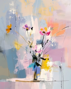 Flowers in a Glass Vase