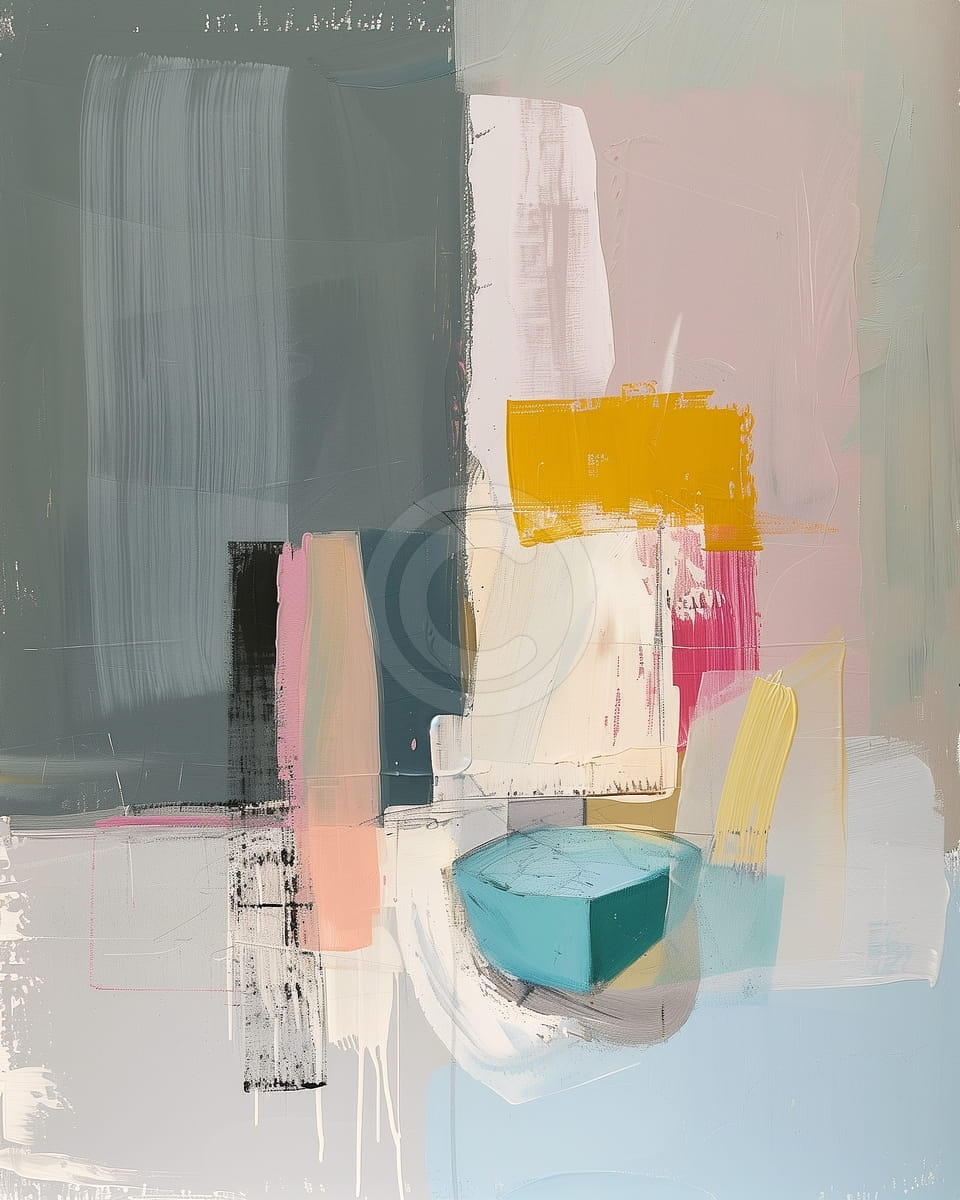 Ciotola Turchese con Blocchi di Colore