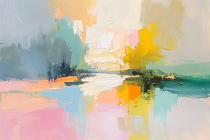 Atardecer Abstracto Reflejado en el Agua