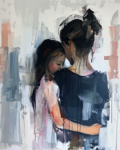 Mujer Abrazando a una Ni&ntilde;a