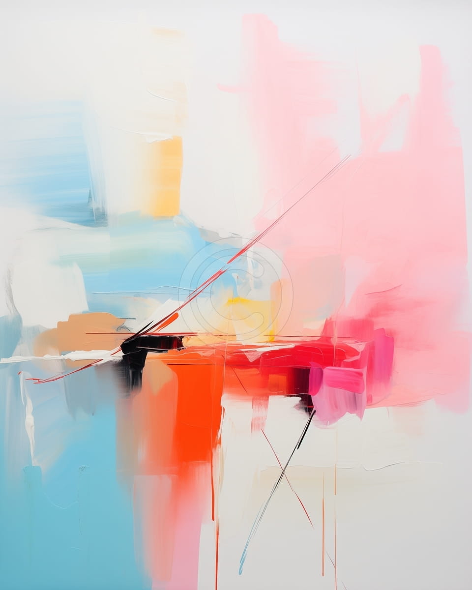 Lignes Diagonales sur Blocs Roses et Bleus