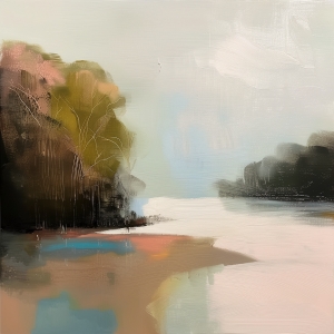Riverbank in Soft Light