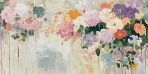 Colorful Flower Garden with Loose Brushstrokes