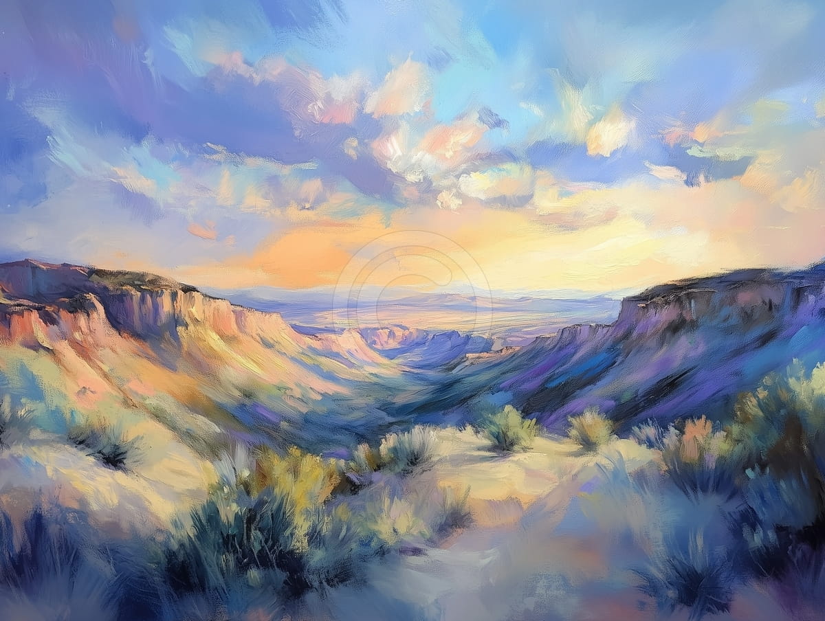 Canyonblick bei Sonnenuntergang