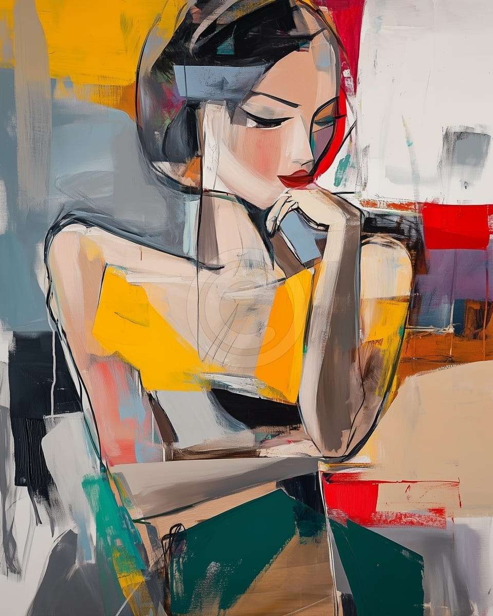 Gedanke in Farbblöcken