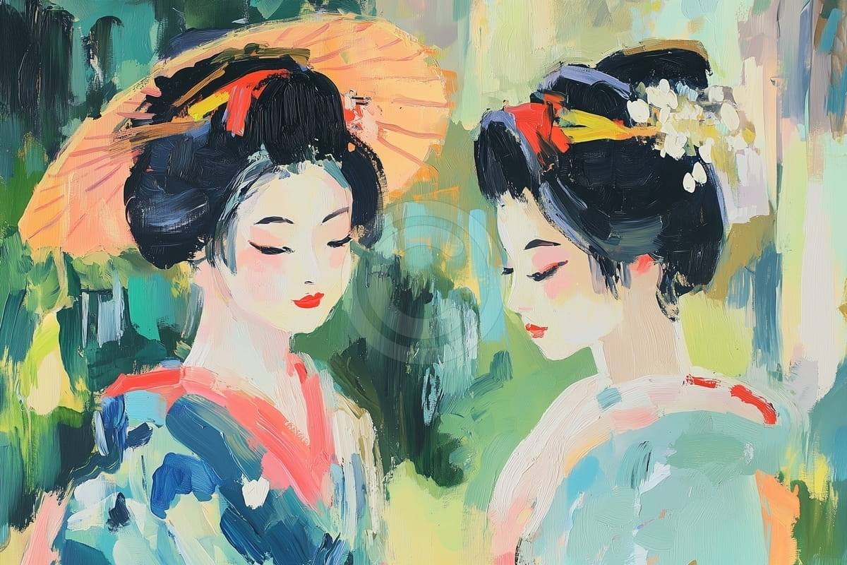 Deux femmes en tenue traditionnelle