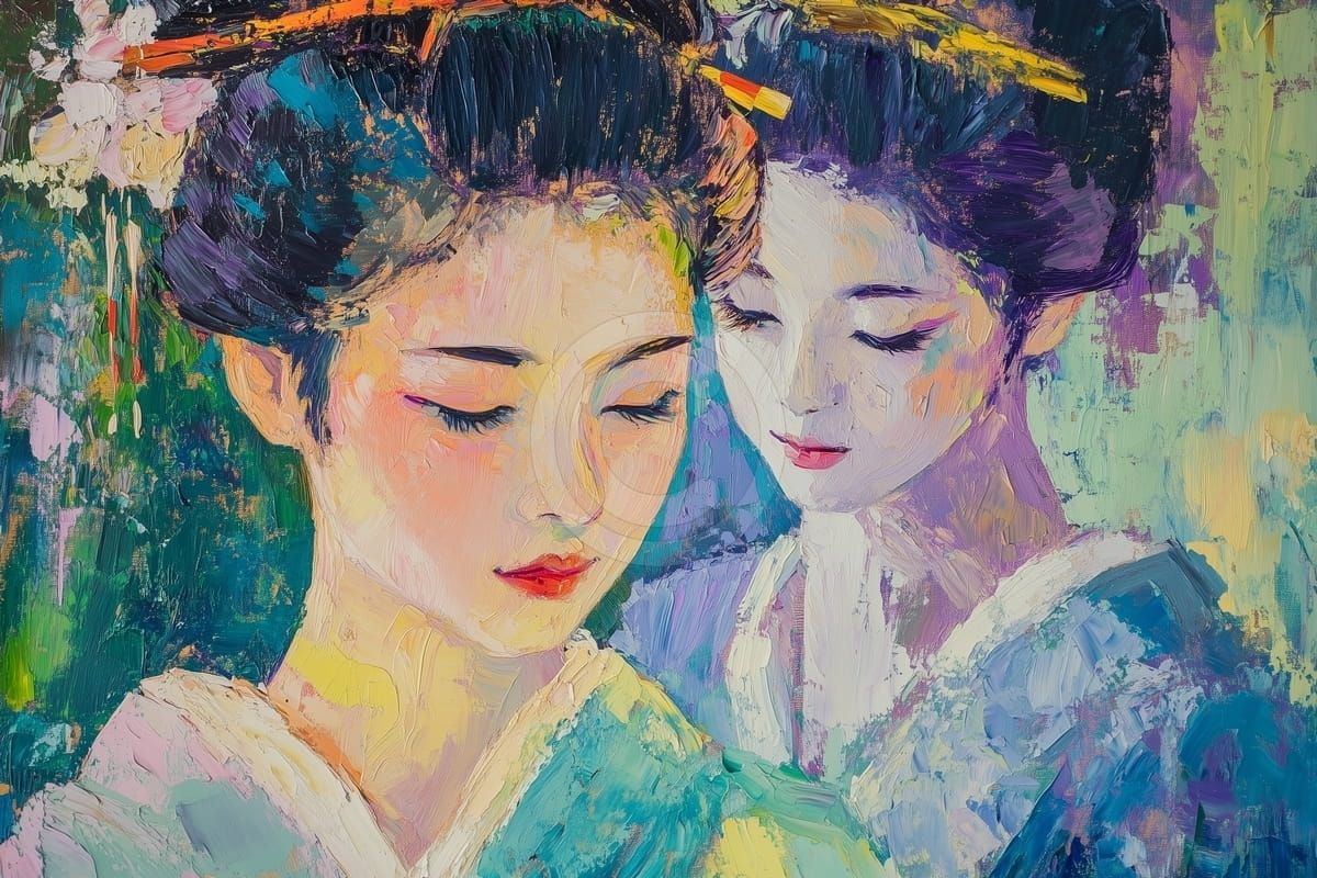 Zwei Frauen mit geschlossenen Augen