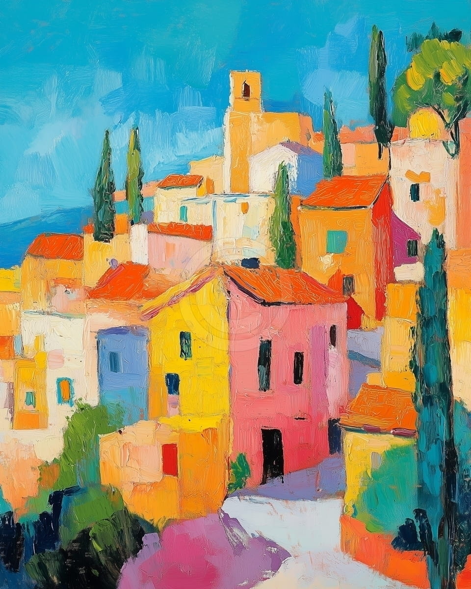 A Vibrant Hillside Village