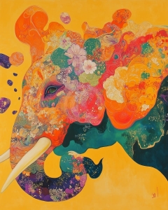 Un Elefante Floral On&iacute;rico