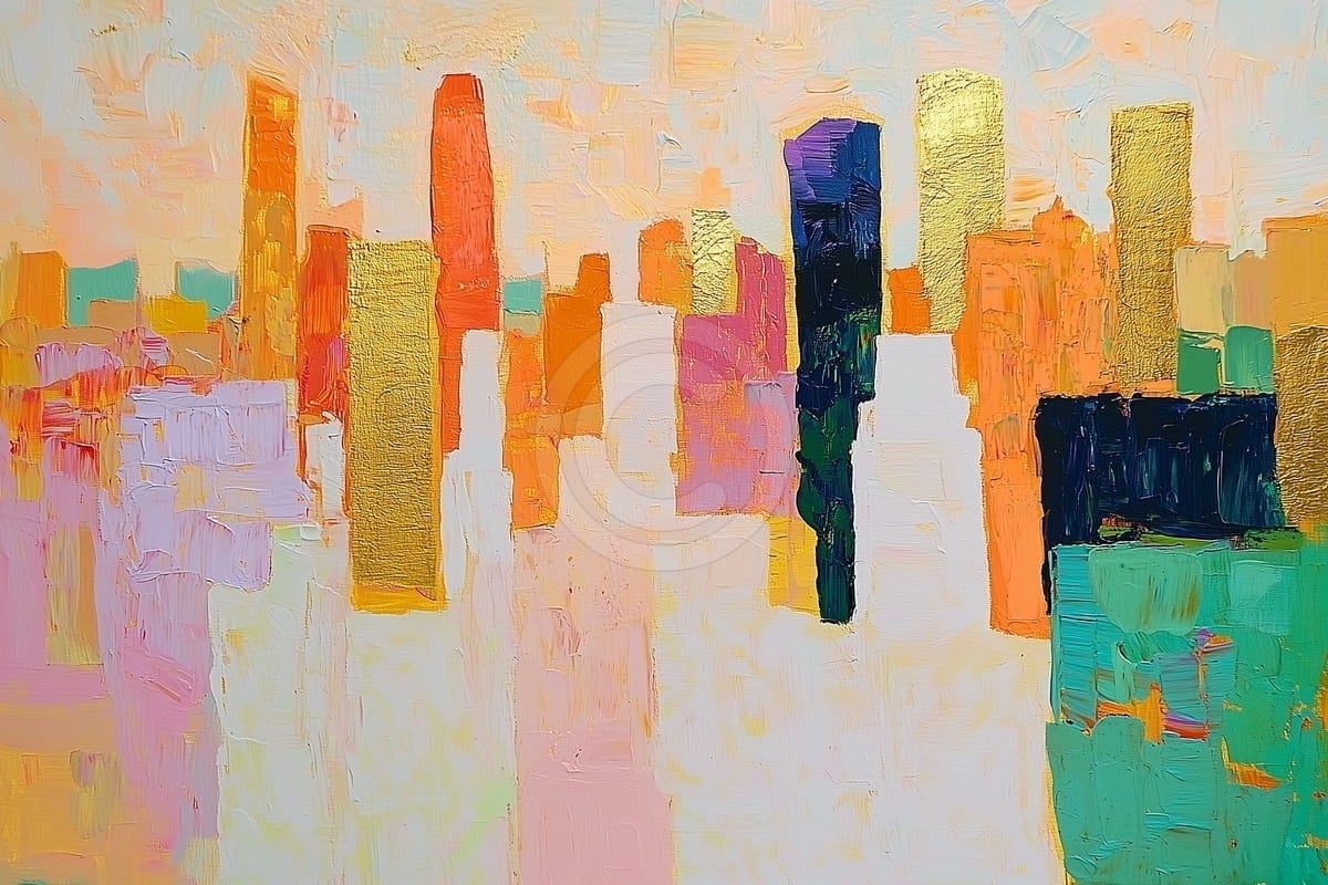 A Glimmering Abstract Skyline