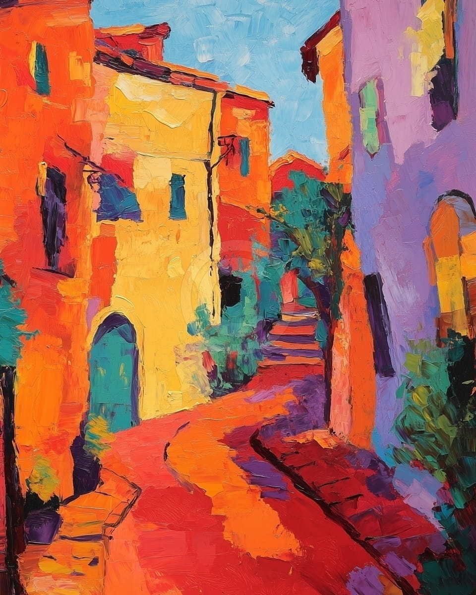 Eine Sonnenverwöhnte Mediterrane Gasse