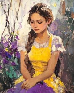 Una Giovane Donna tra Tonalit&agrave; Lilla