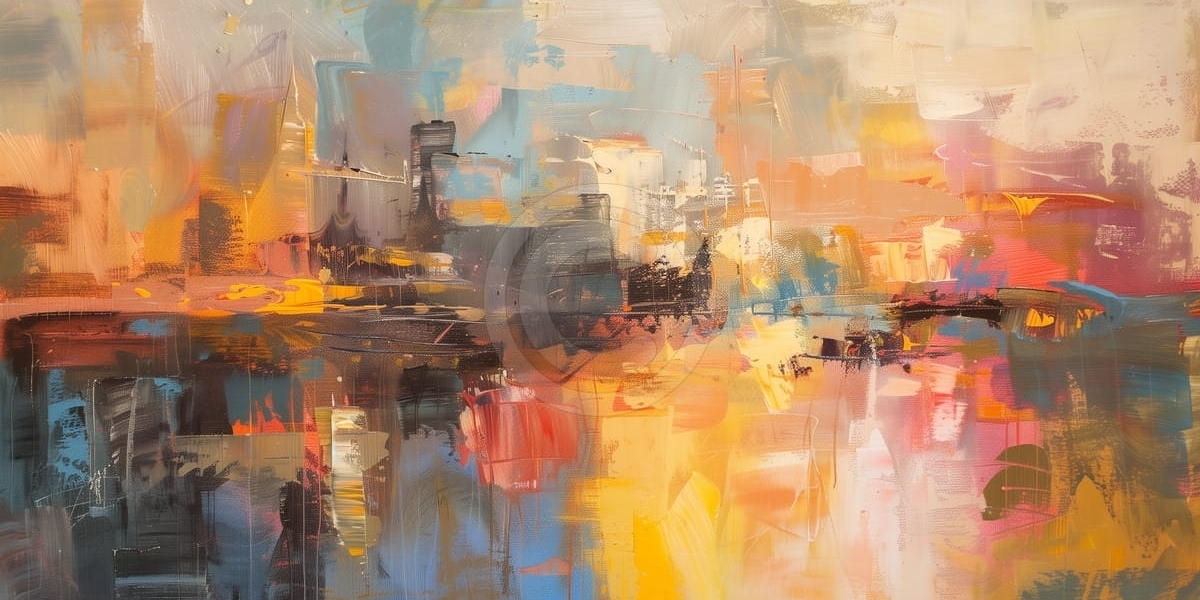Abstract Cityscape at Sunset